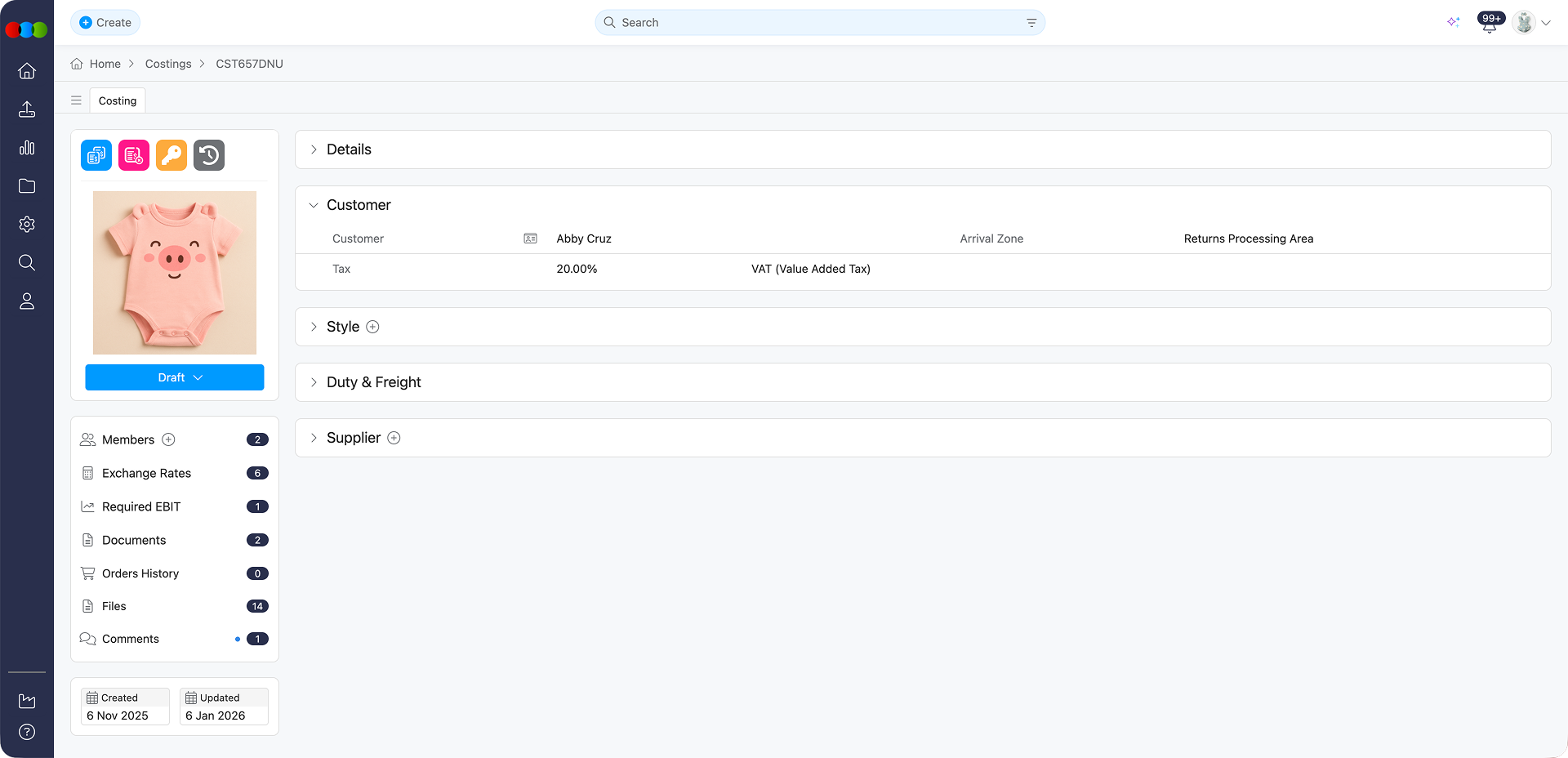 Costing Retail Customer Section