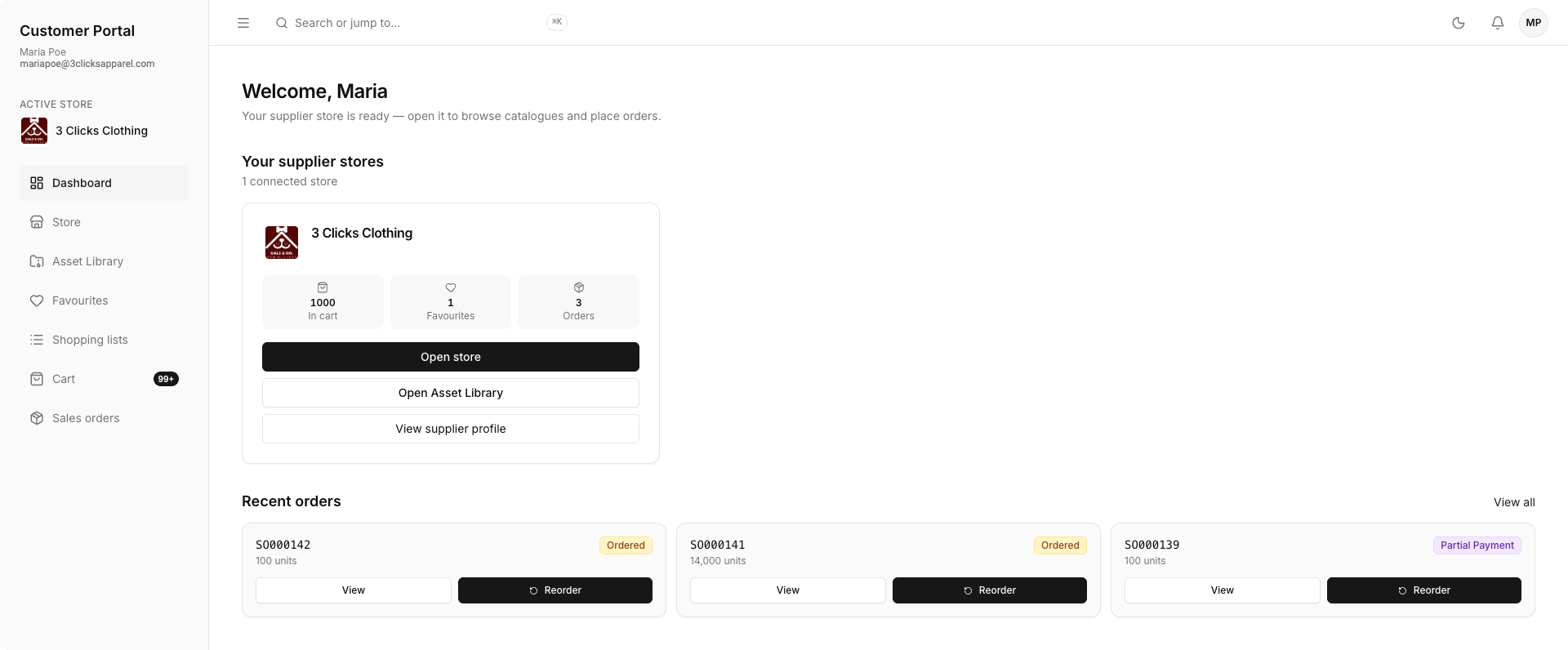 Customer Portal Dashboard