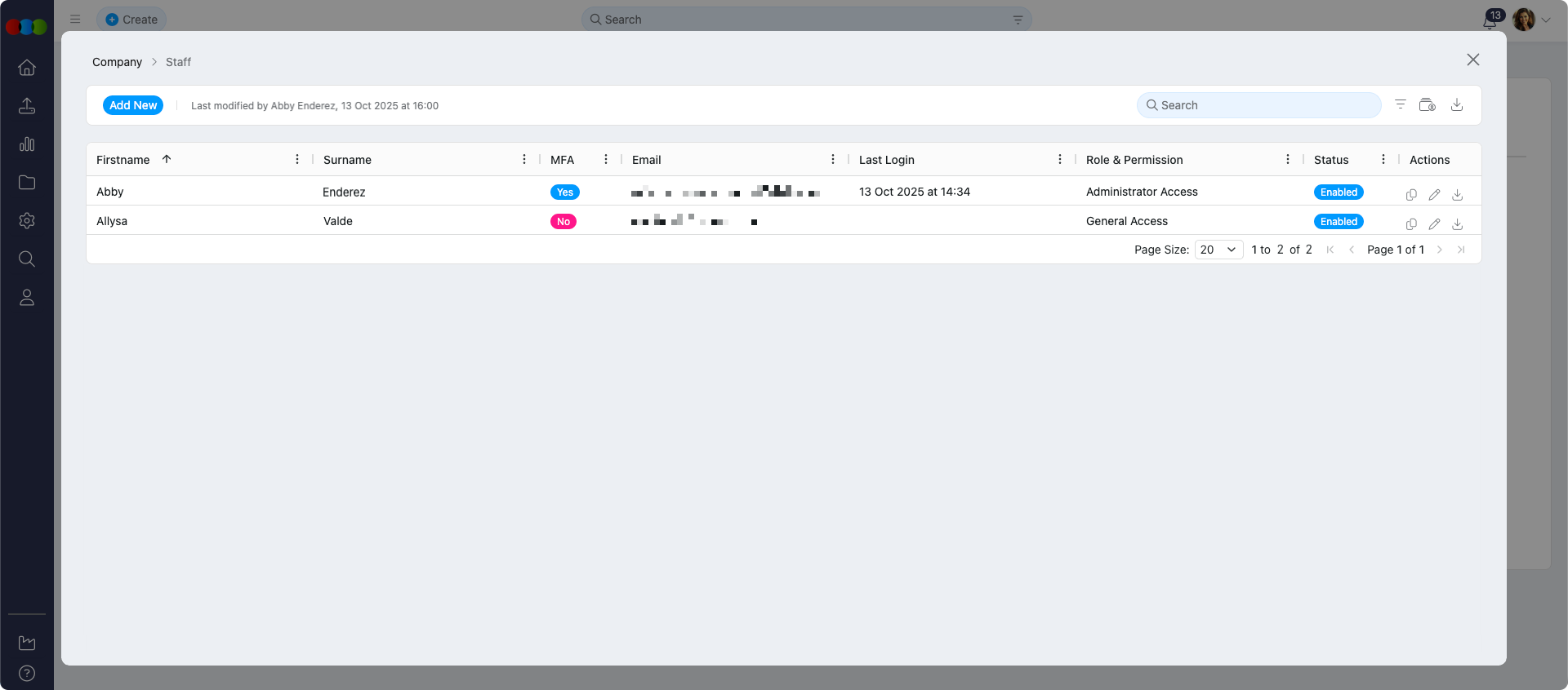 Company > Staff > MFA Colum