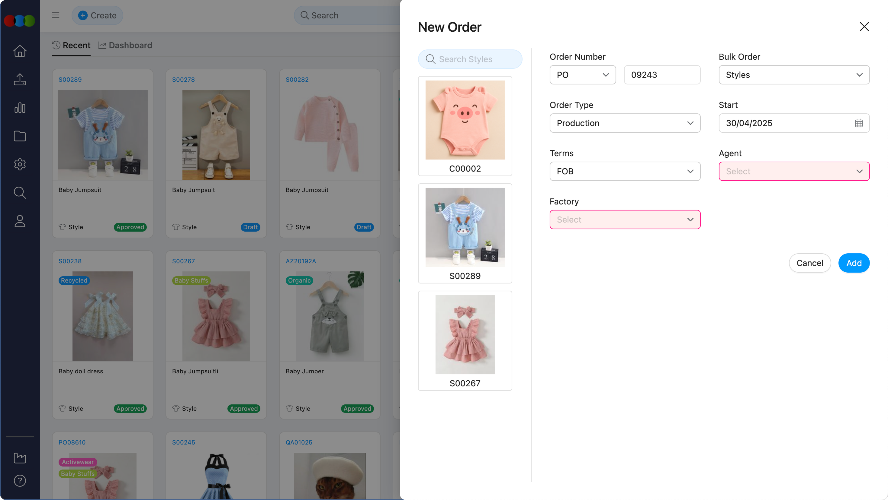 Order Create Bulk Order