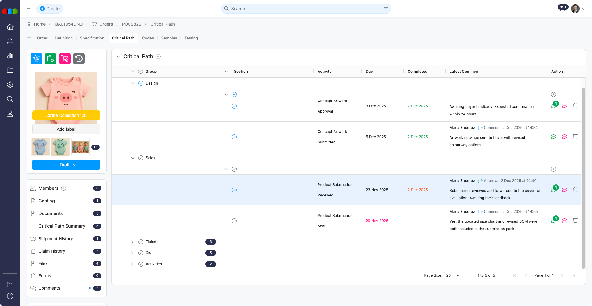 Order > Critical Path