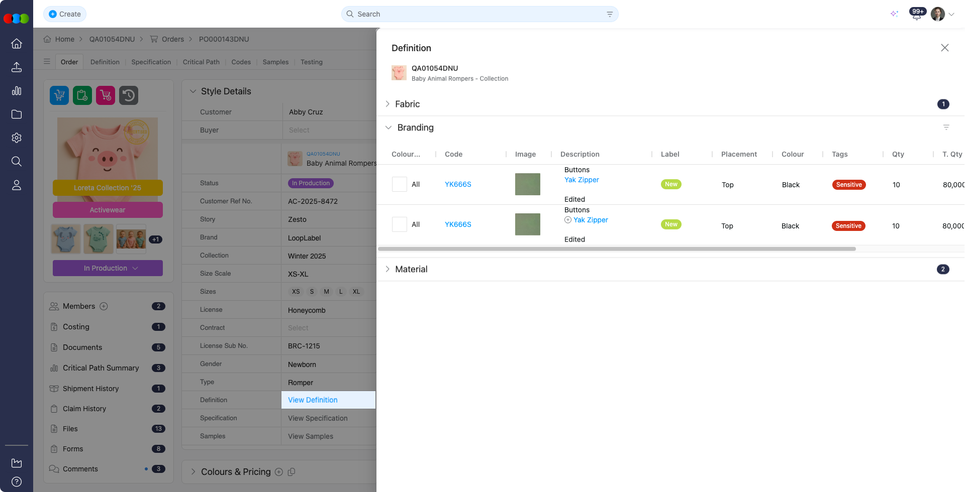 Style Details > View Definition