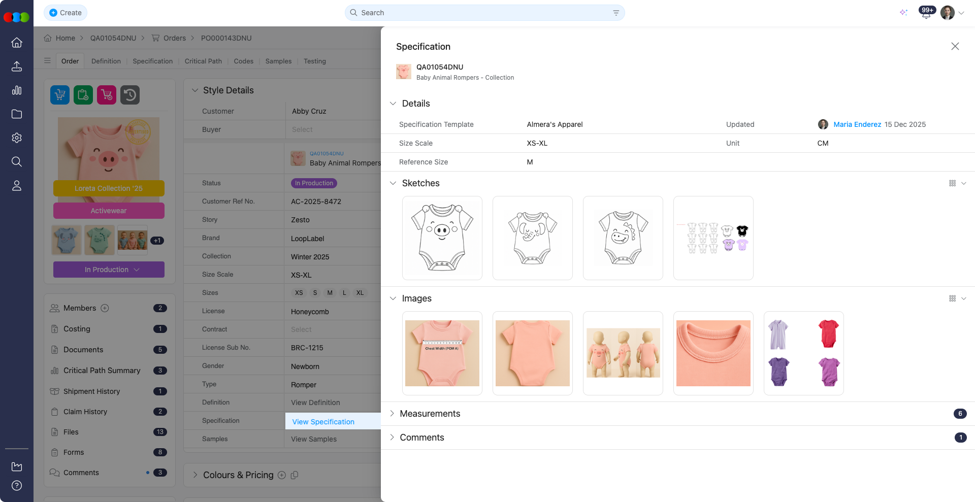 Style Details > View Specification