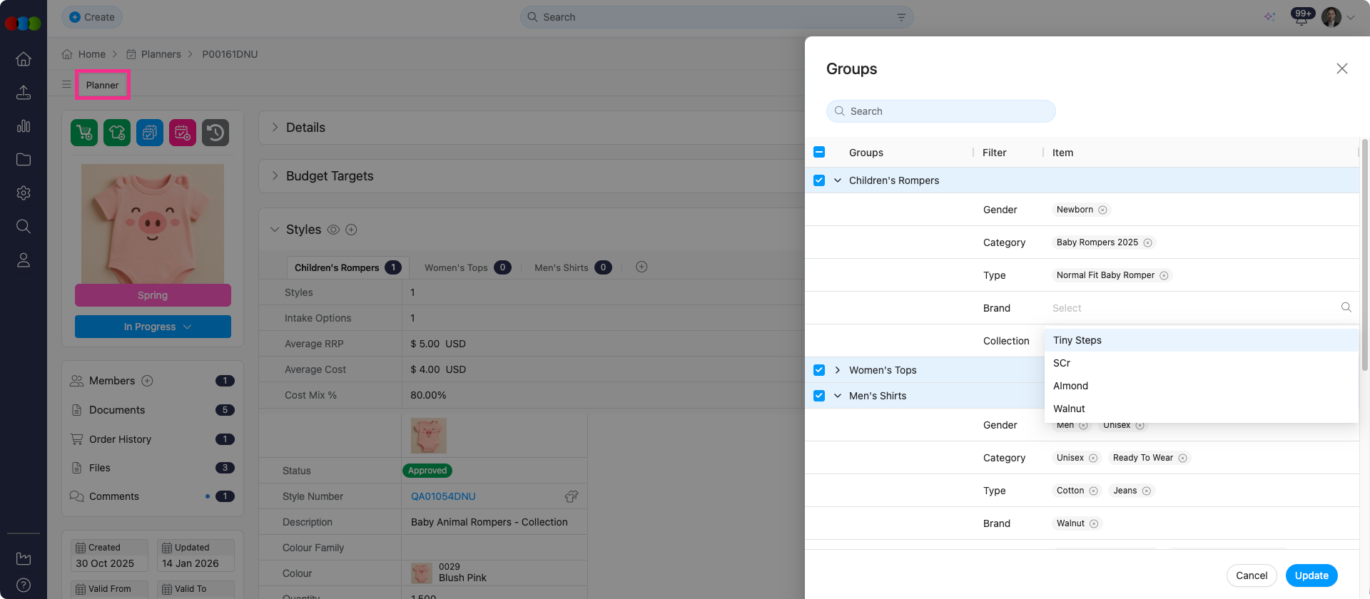 Planner > Fixed Groups
