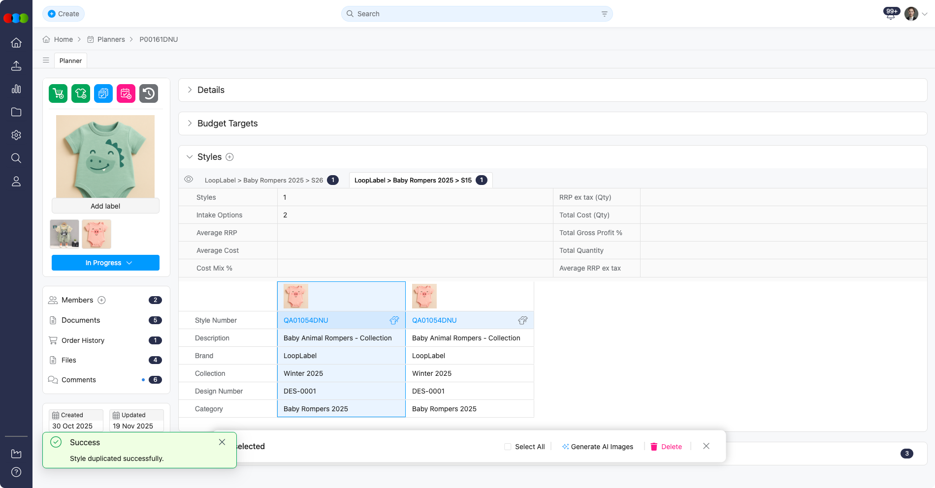 Styles > Duplicate Styles