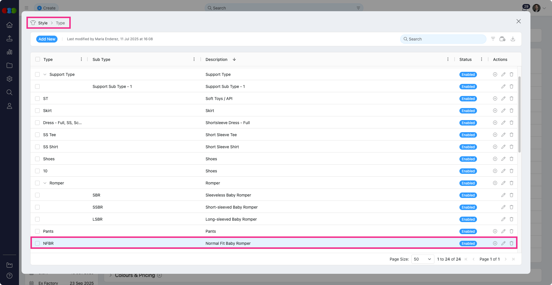Site Settings > Style > Type