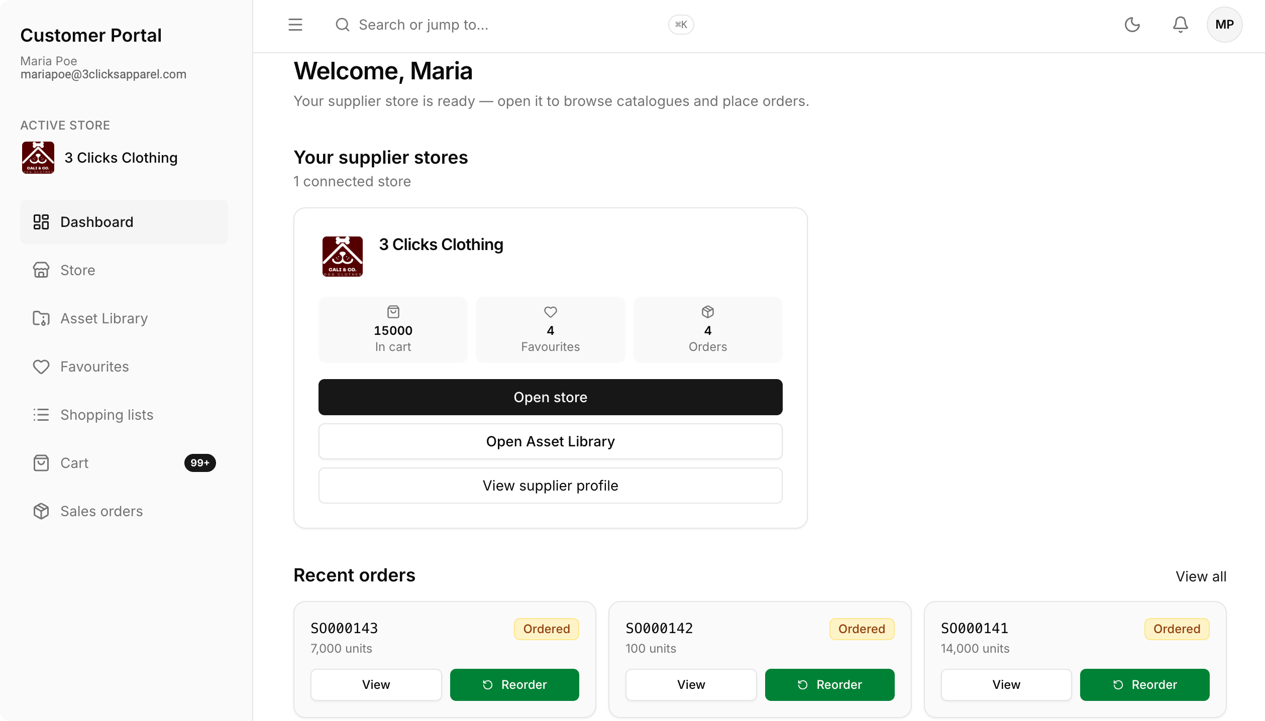 Customer Portal Dashboard