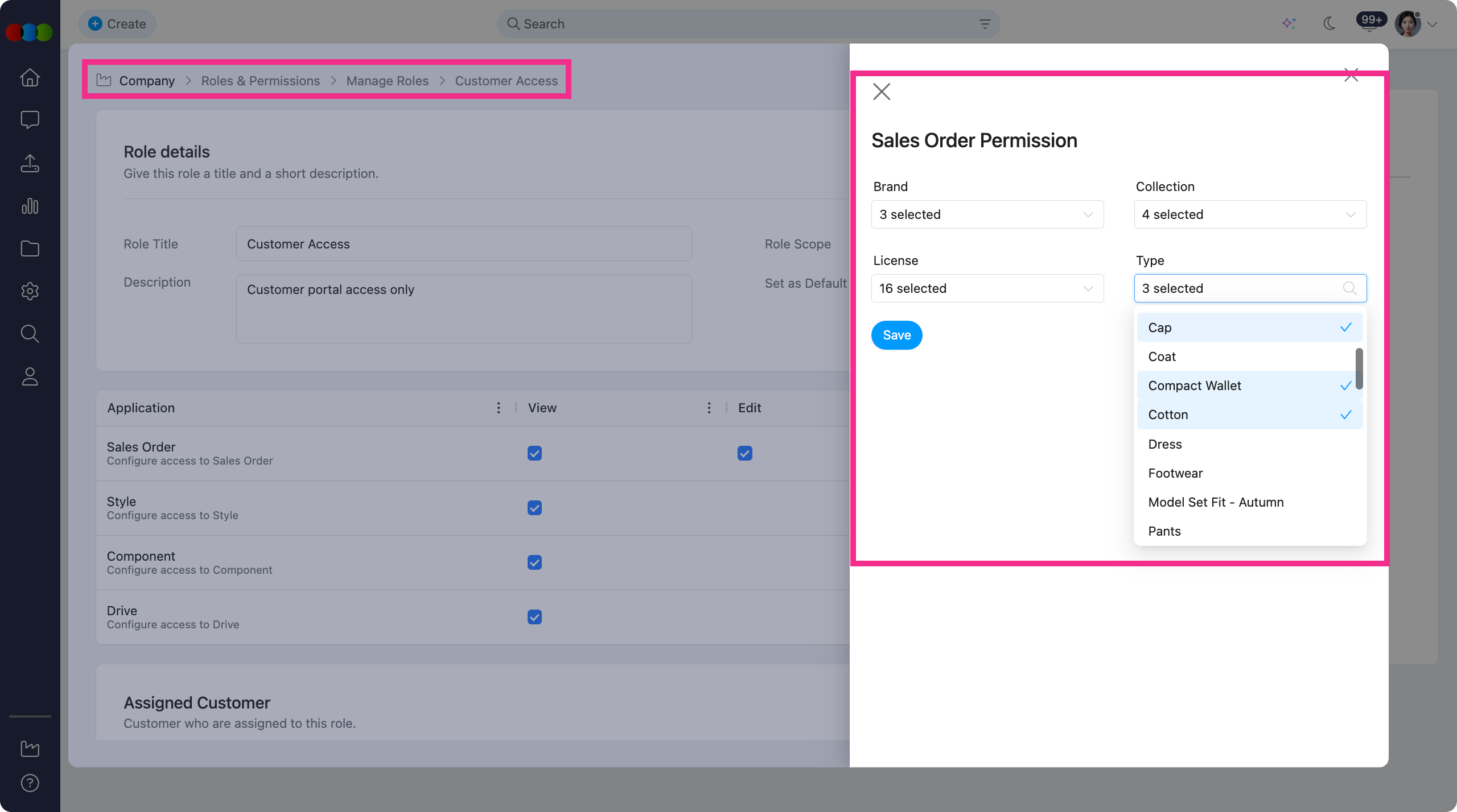 Sales Order advanced permissions