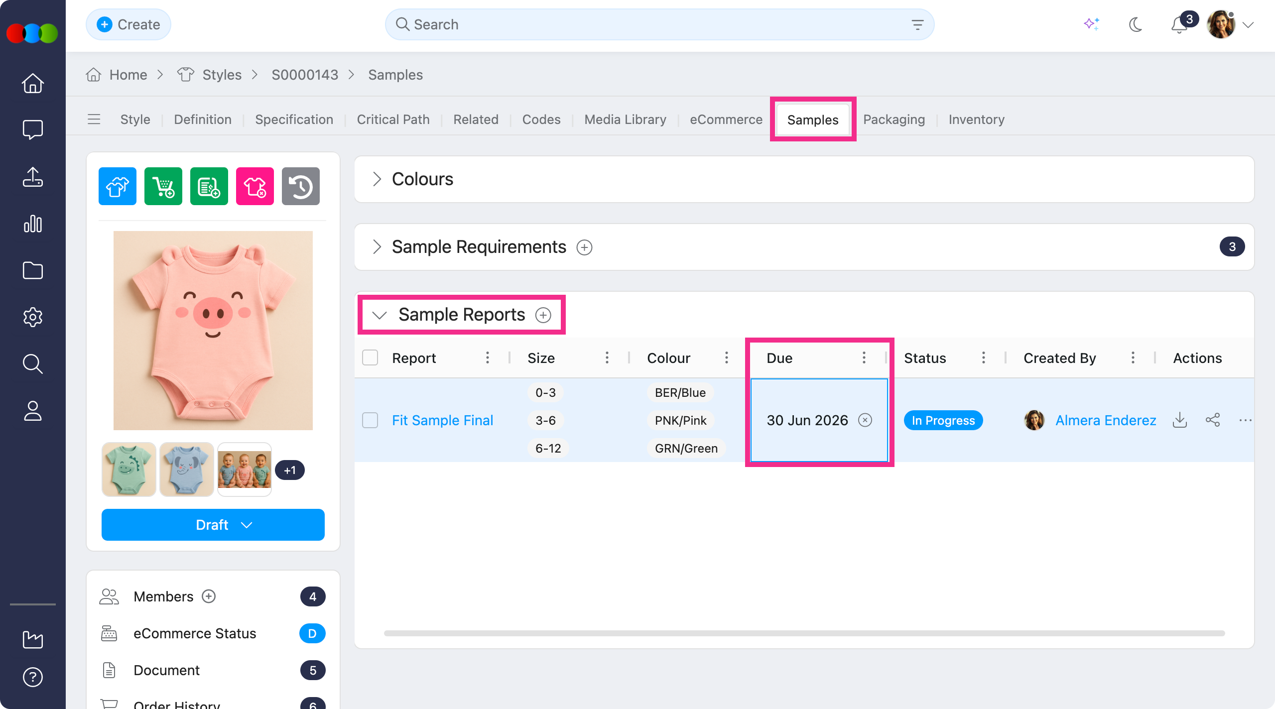 Style > Samples > Sample Reports