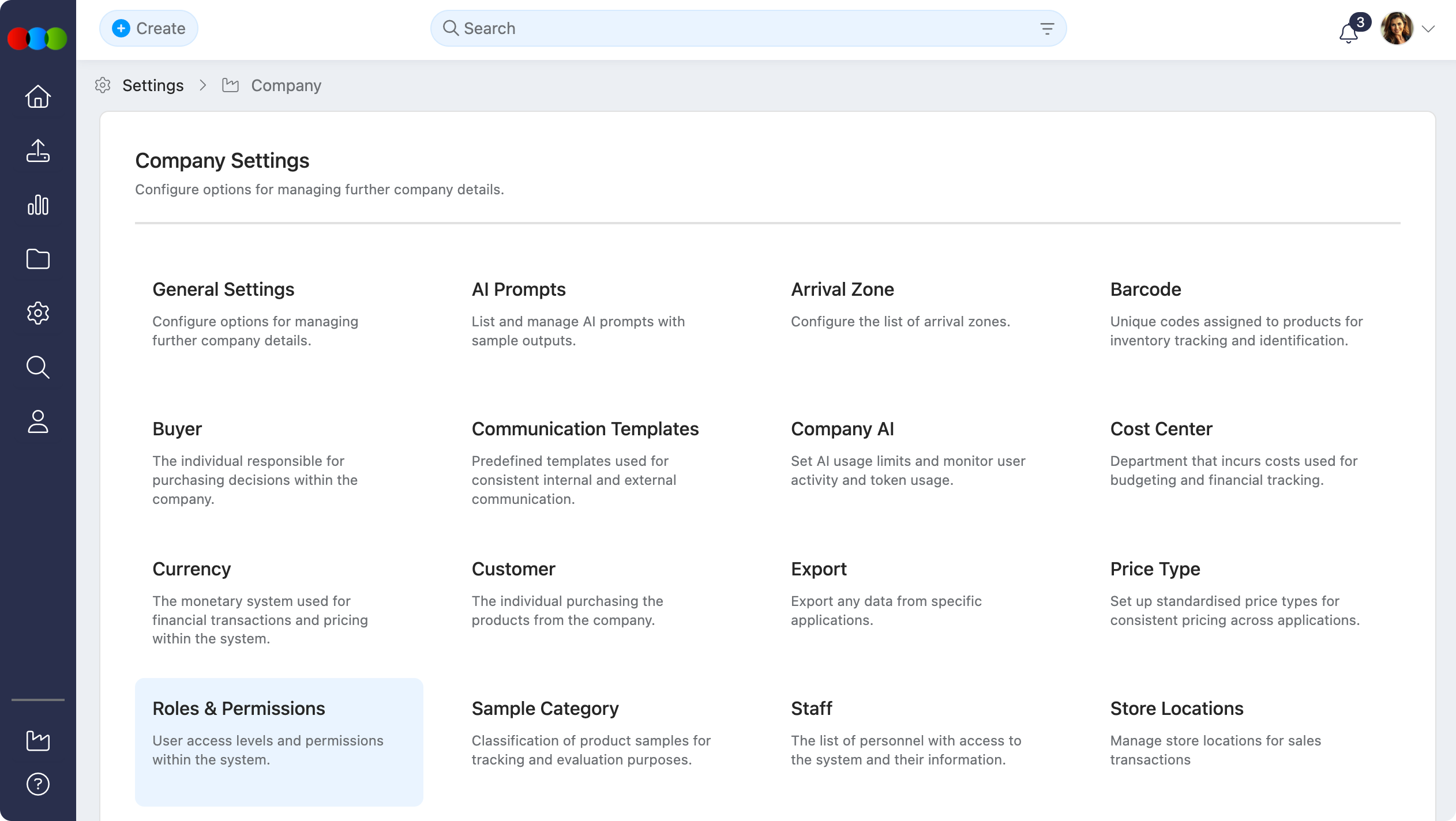 Company › Roles and Permissions