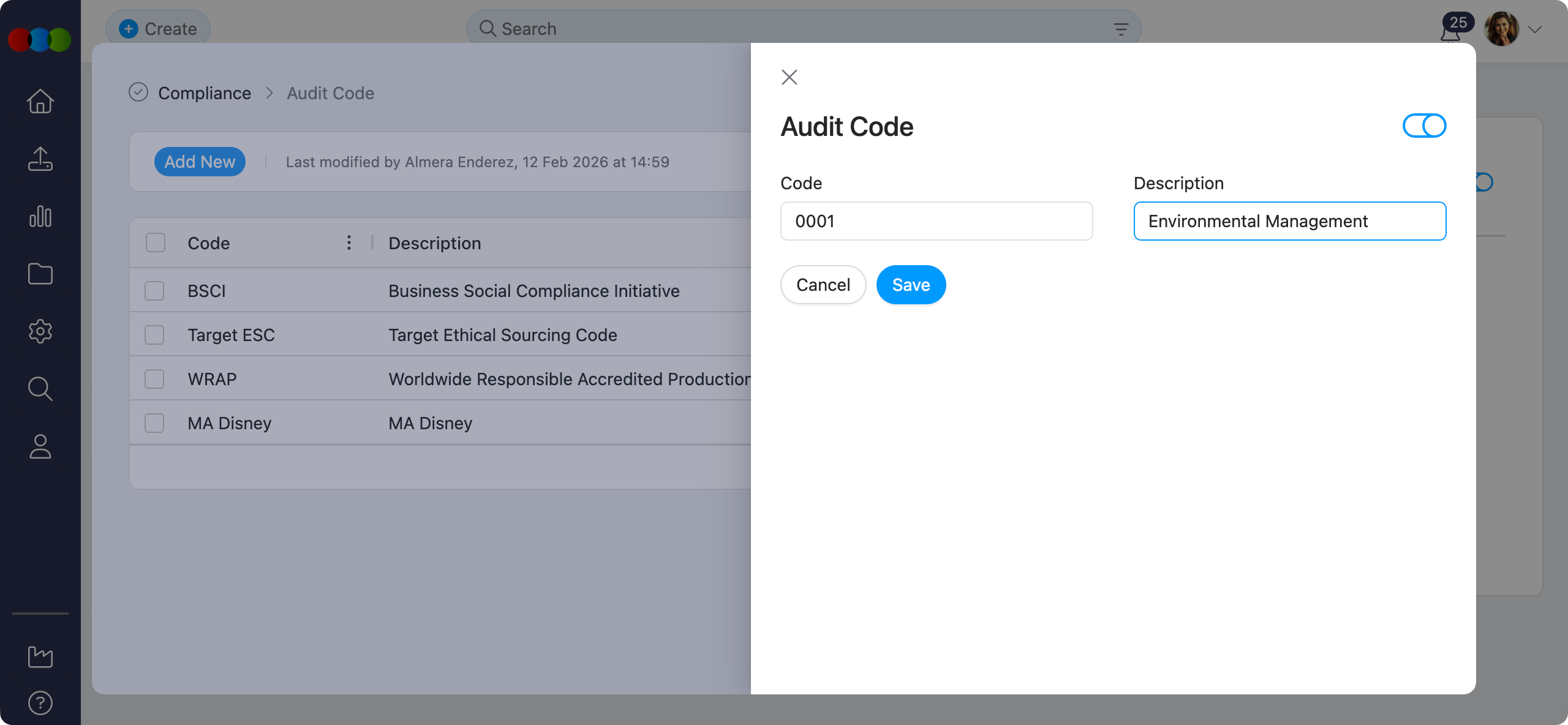 Add Audit Code