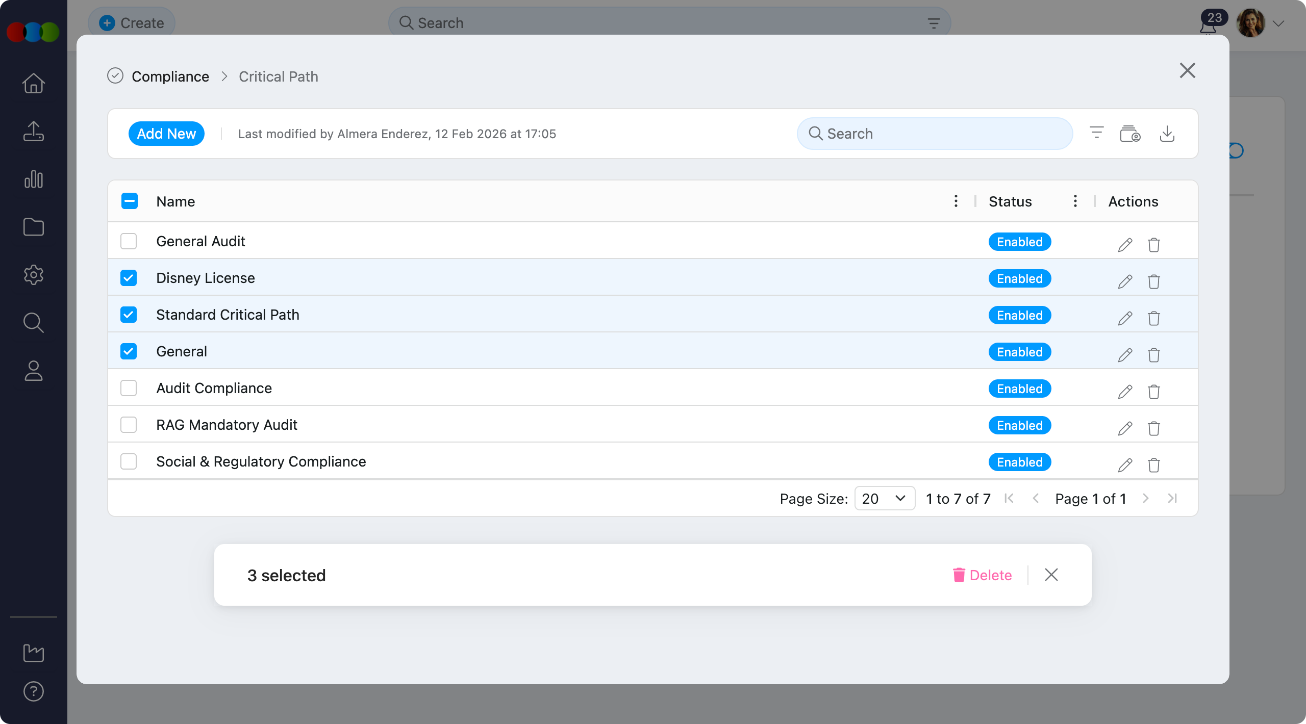 Bulk Delete Critical Path