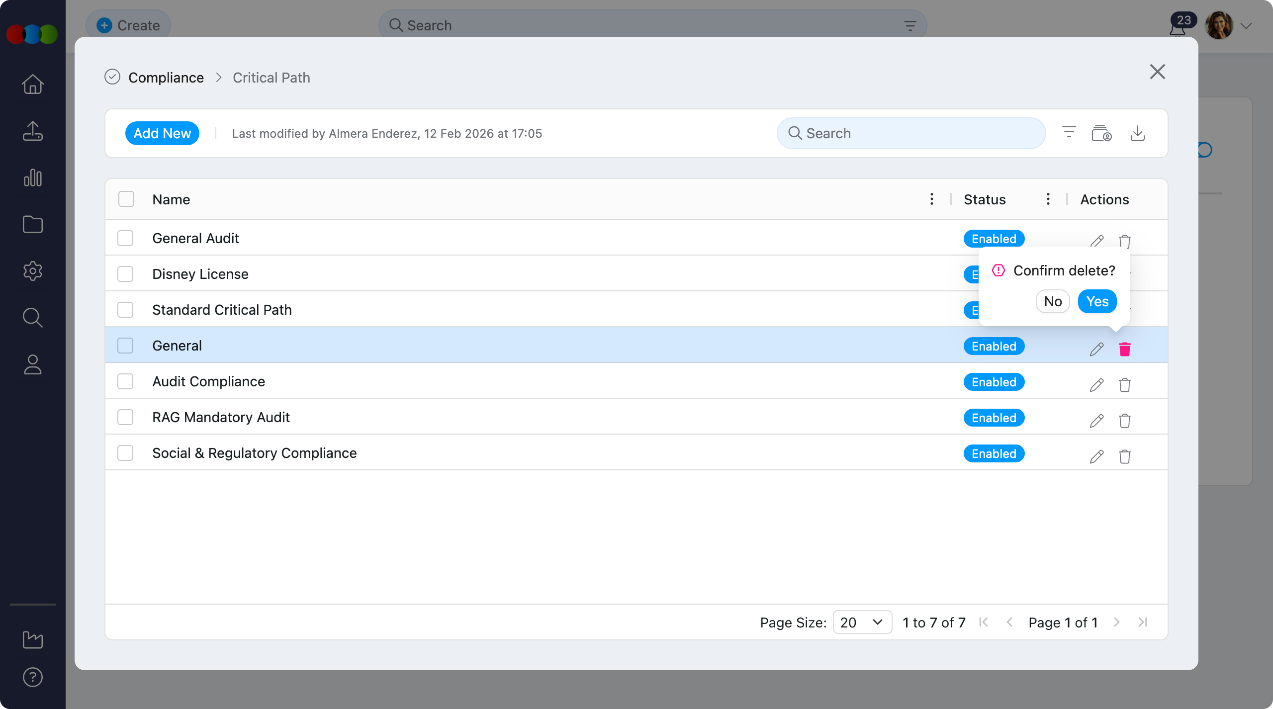 Single Delete Critical Path
