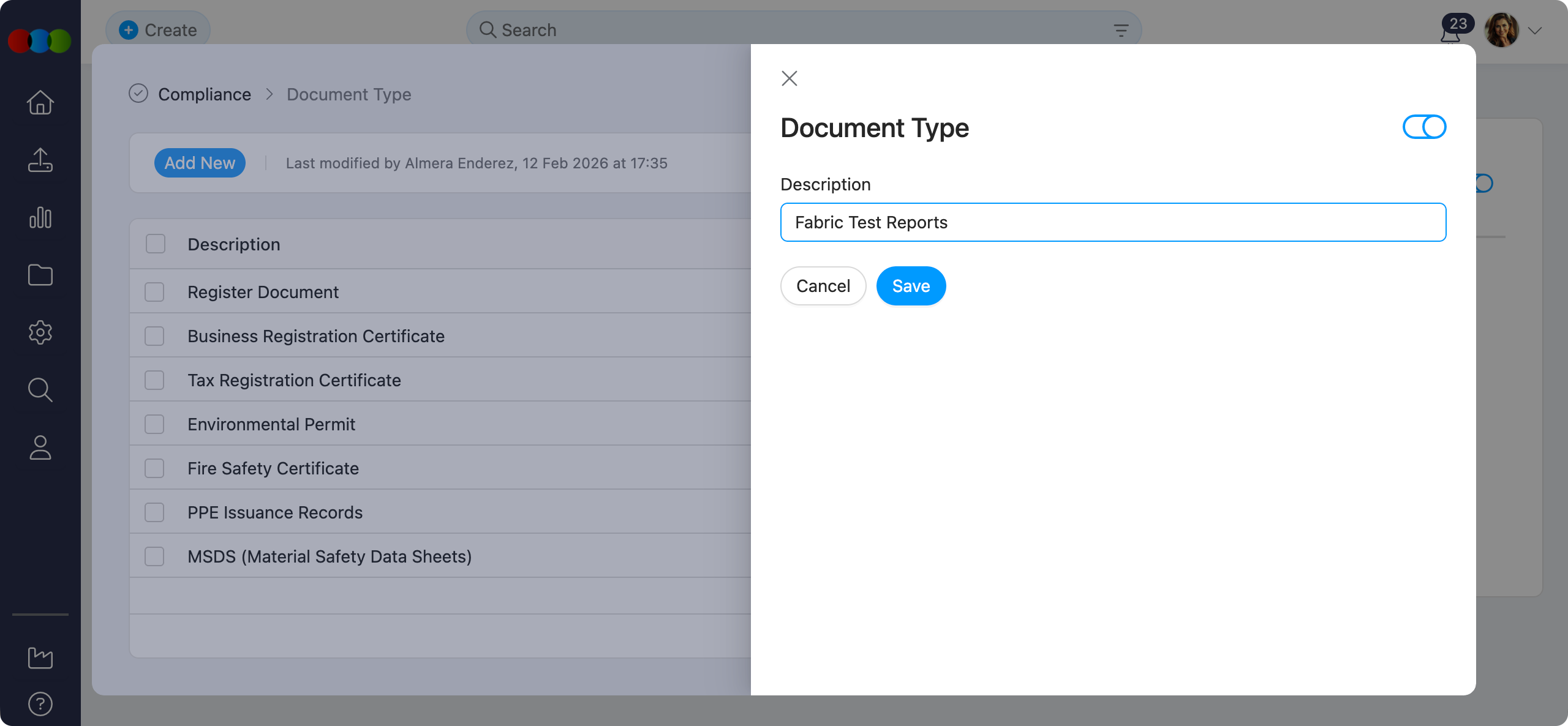 Add Document Type
