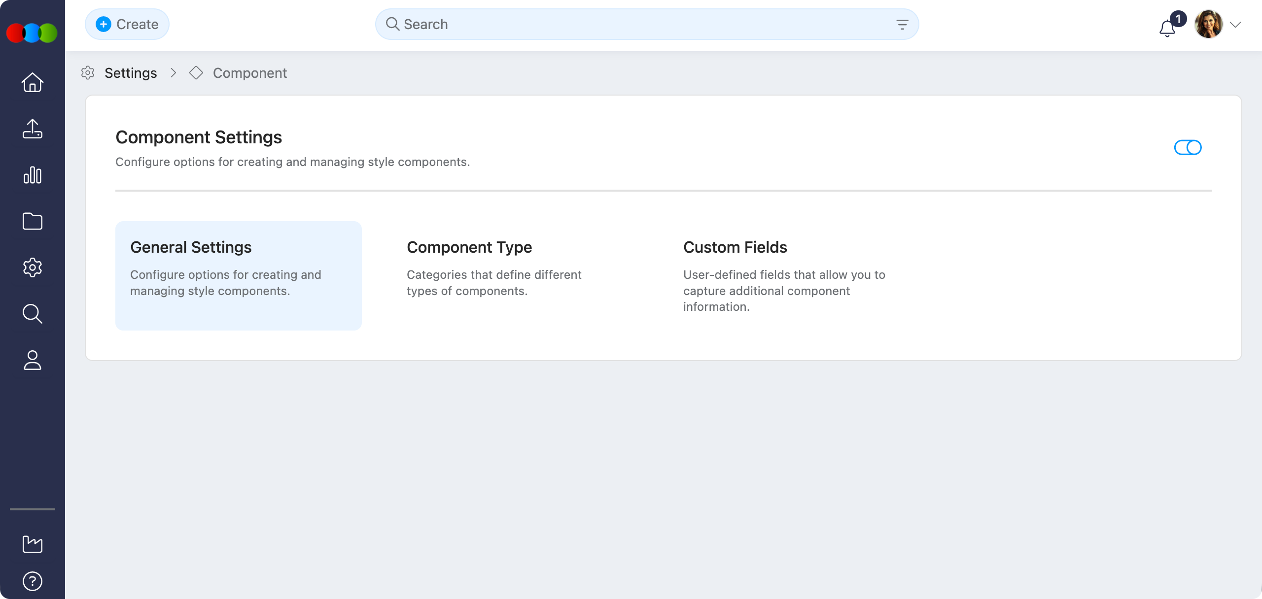 Component General Settings