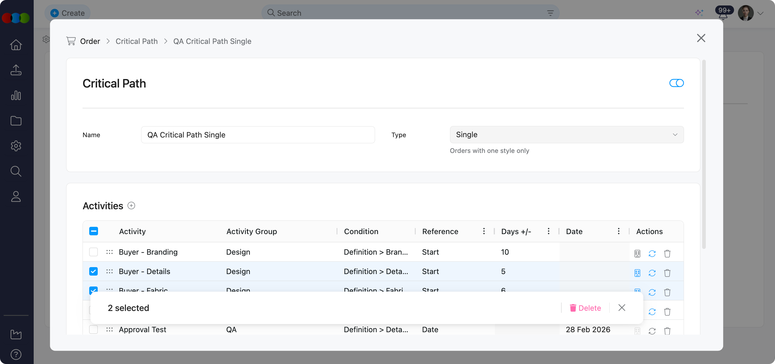 Bulk Delete Activities