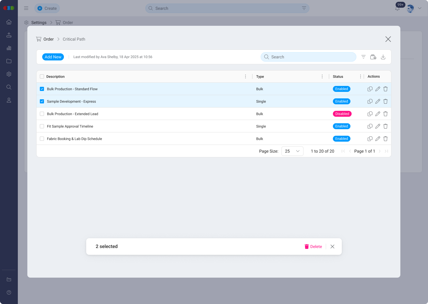 Bulk Delete Critical Path
