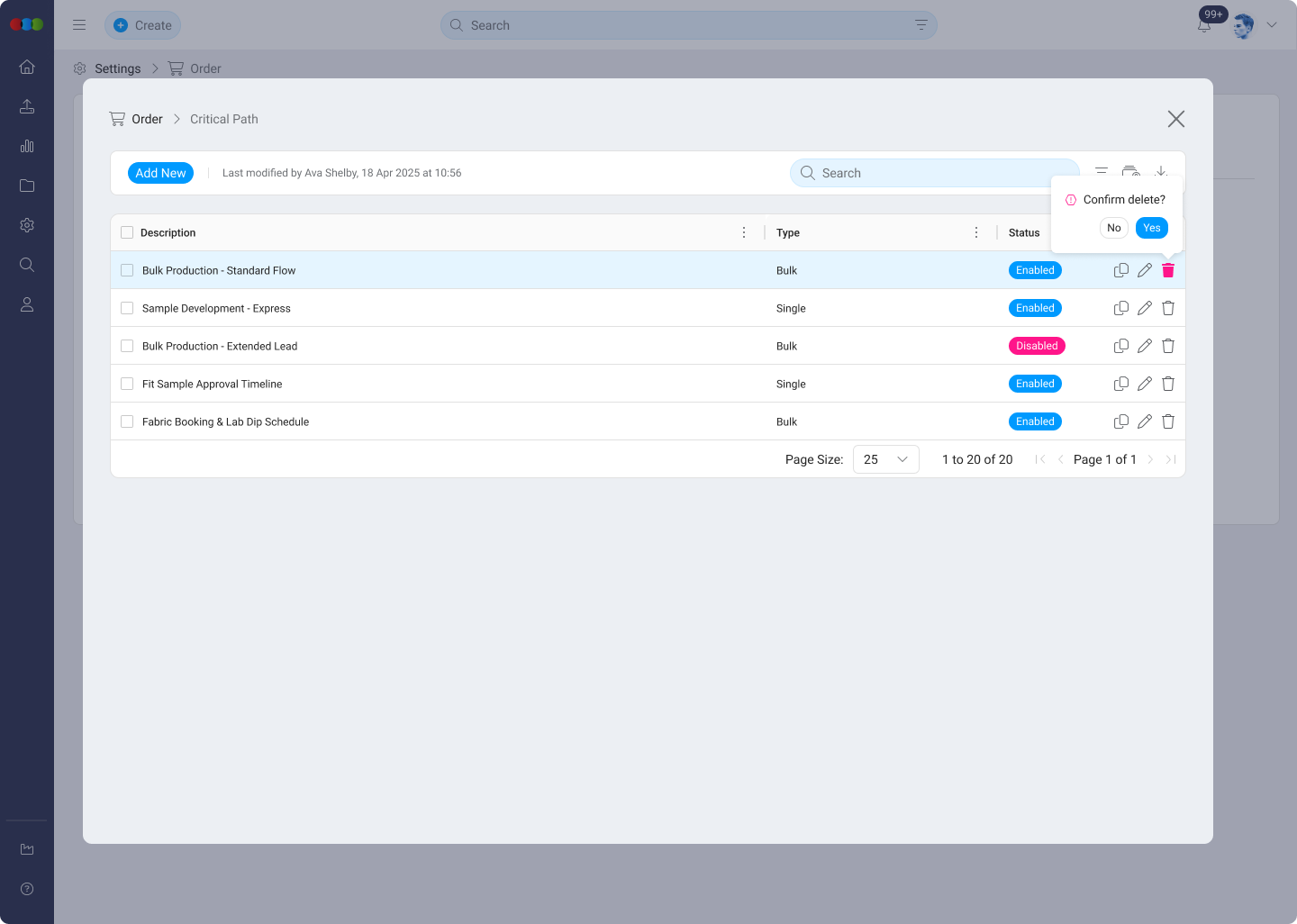 Delete Critical Path