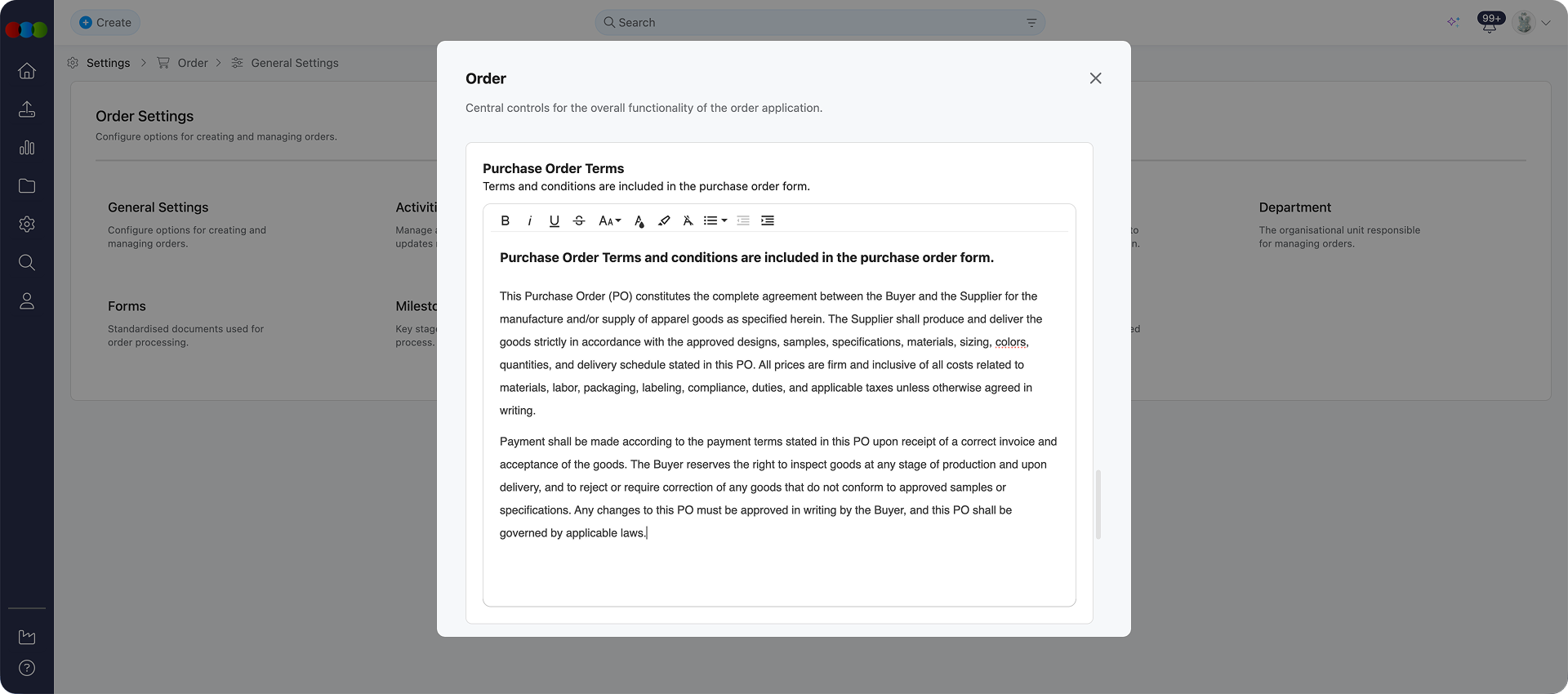 Purchase Order Terms