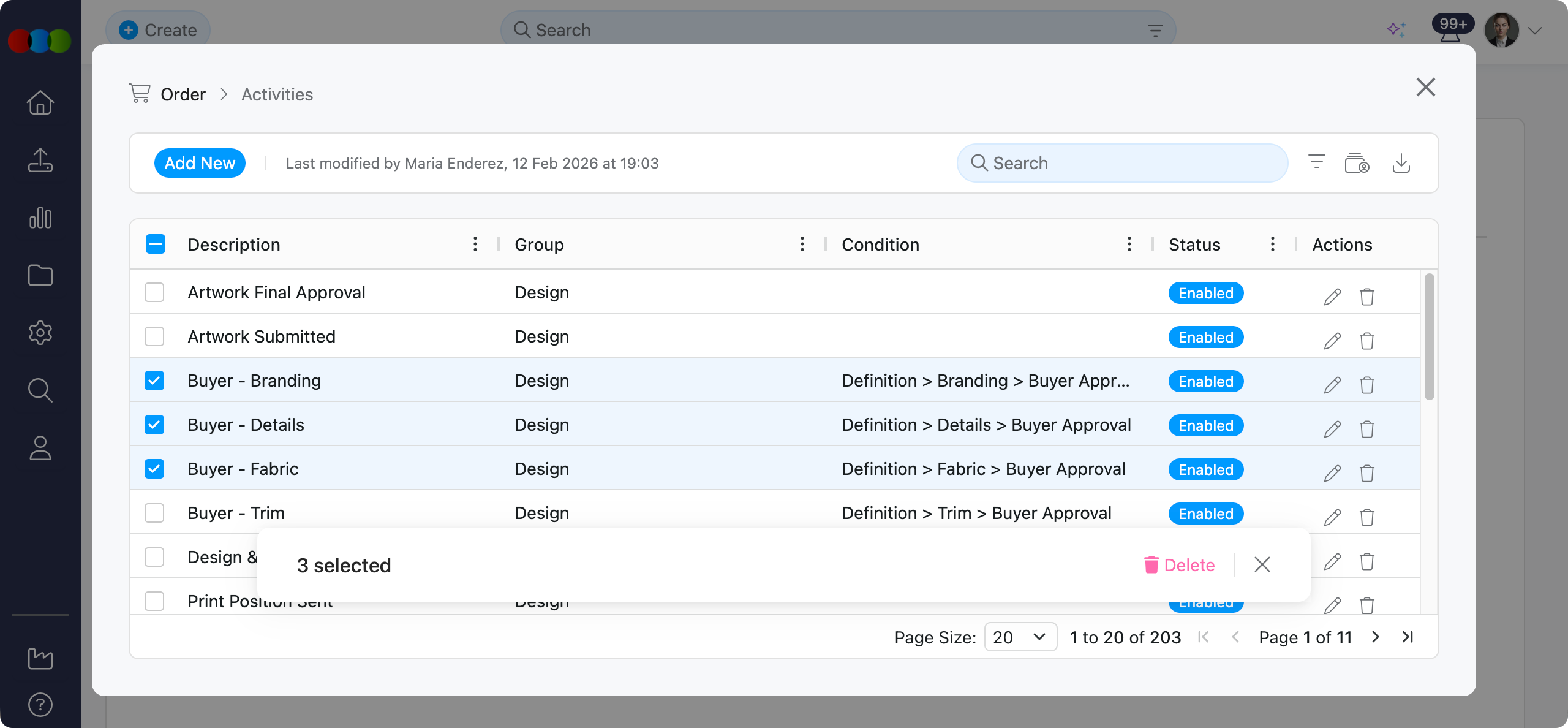 Bulk Delete Activity