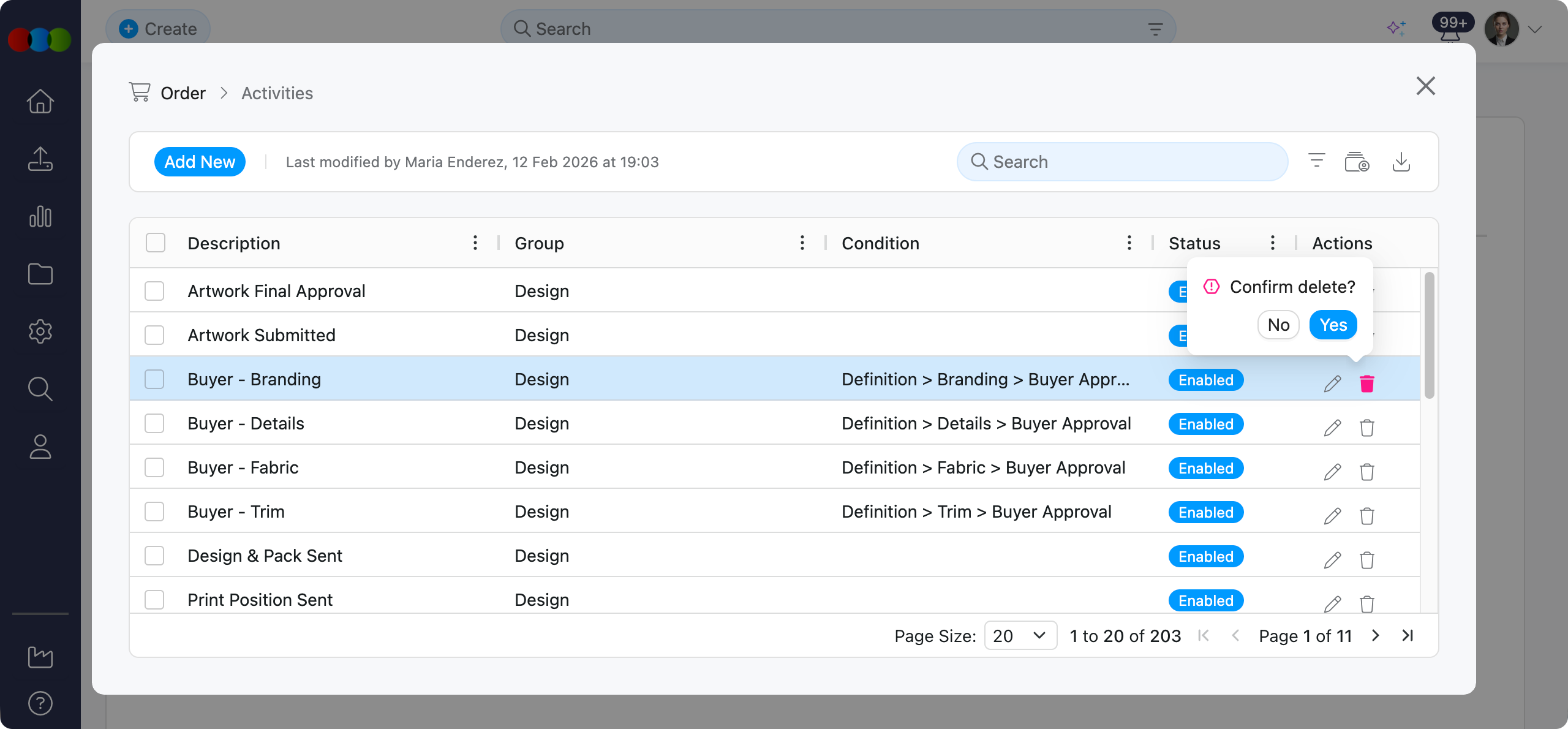 Single Delete Activity