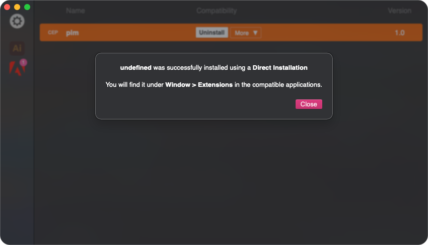 Installation Successful