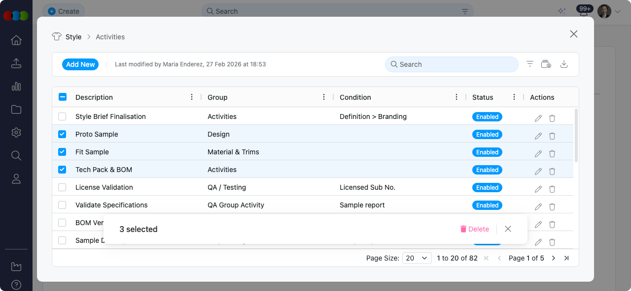 Bulk Delete Activity