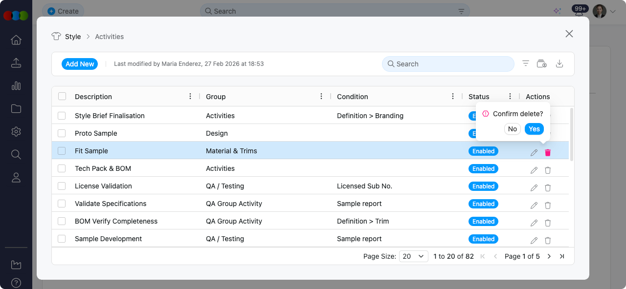 Single Delete Activity