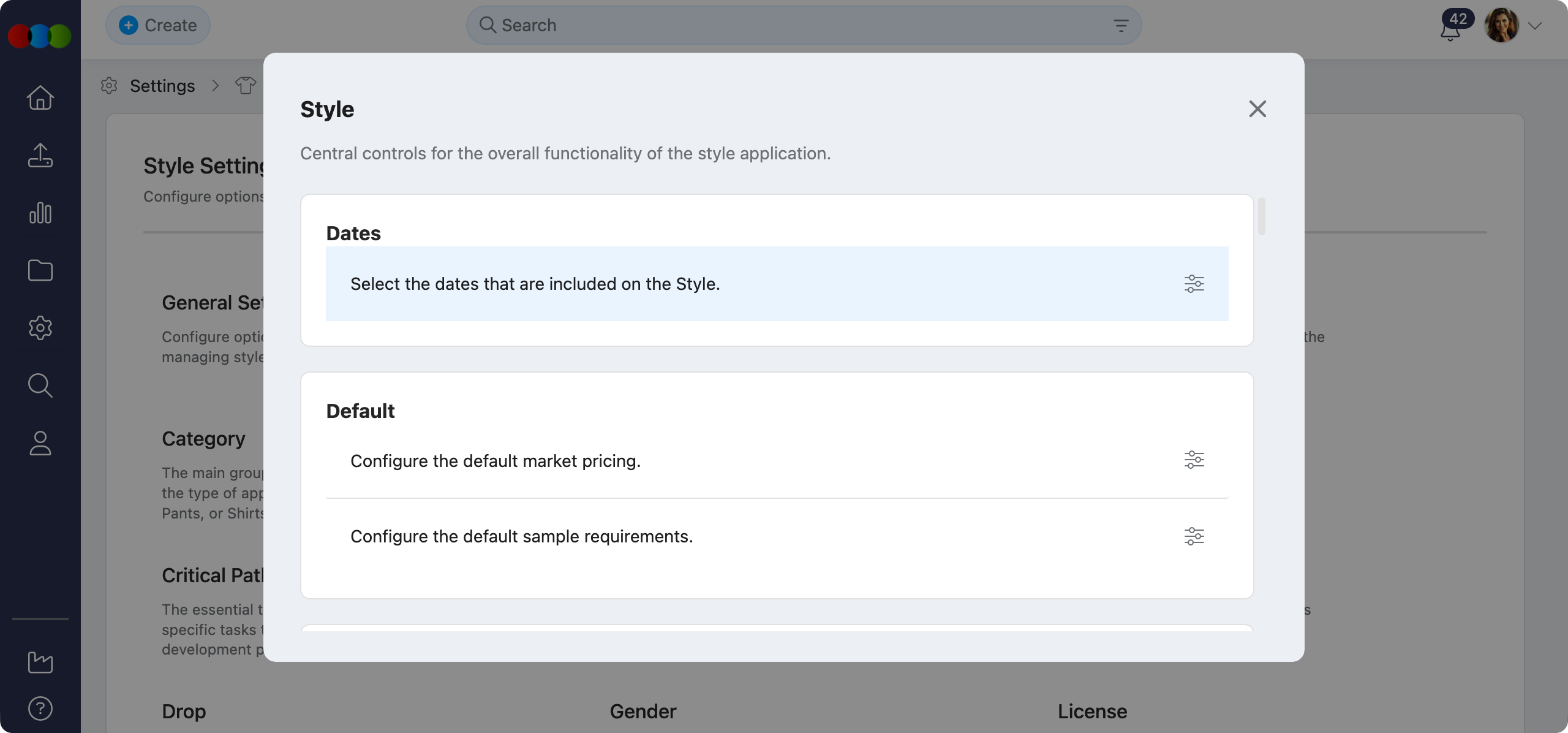 Style > General Settings > Dates