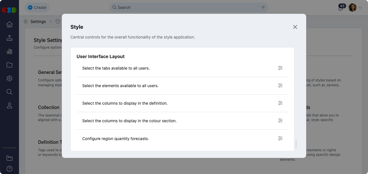 User Interface Layout
