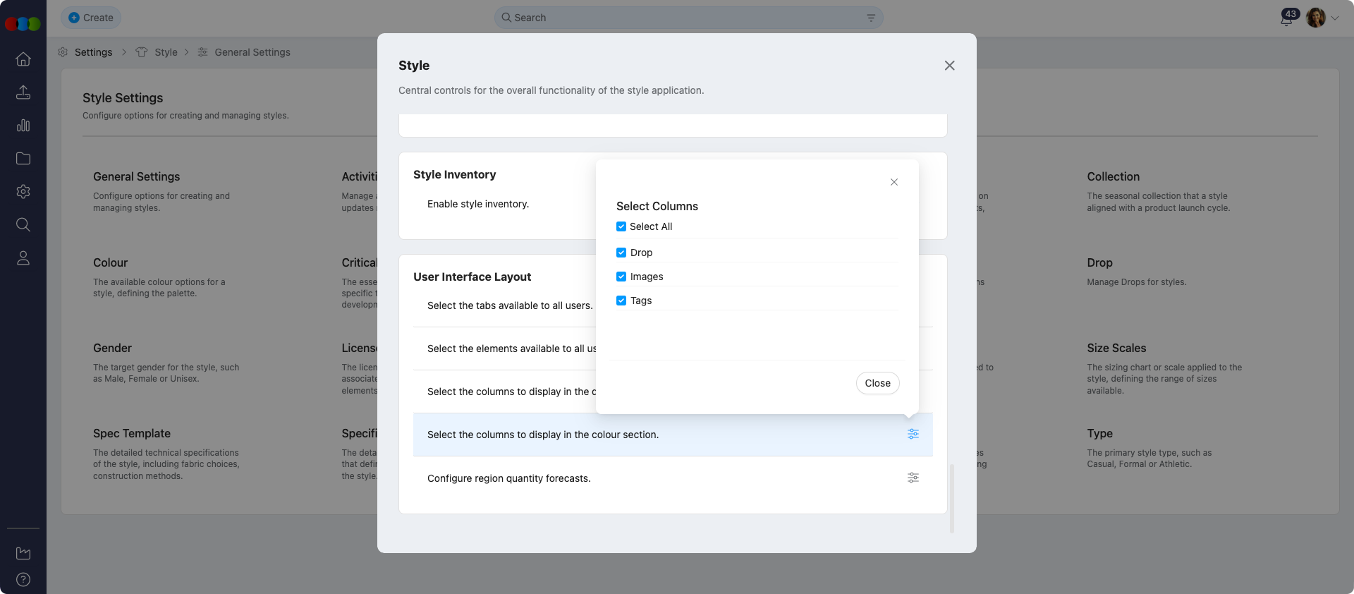 Select Columns Colour