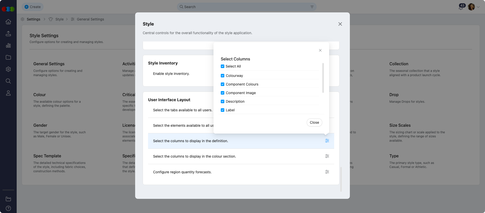 Select Columns Definition