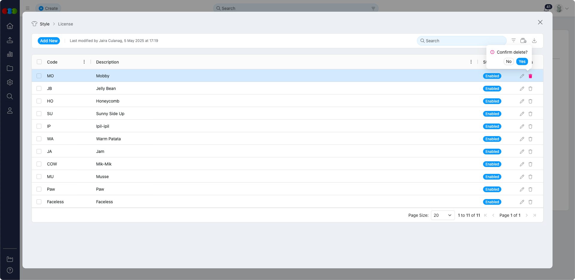 Single Delete License