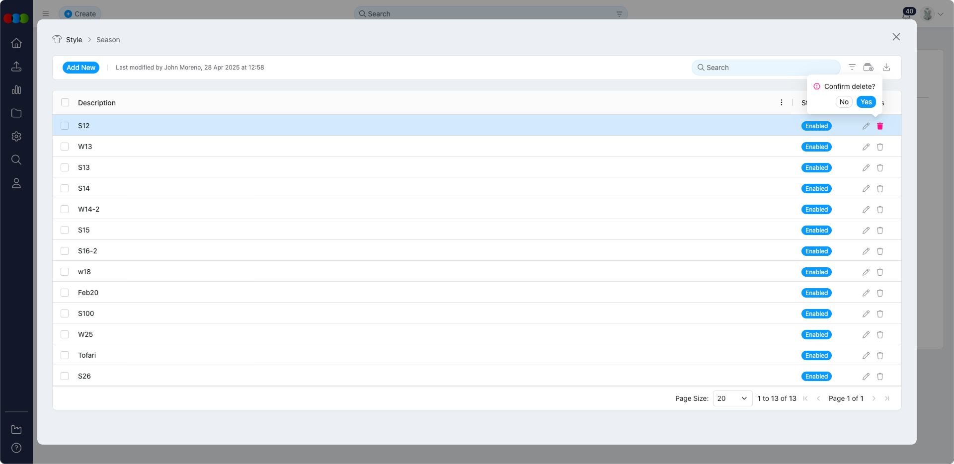 Single Delete Season