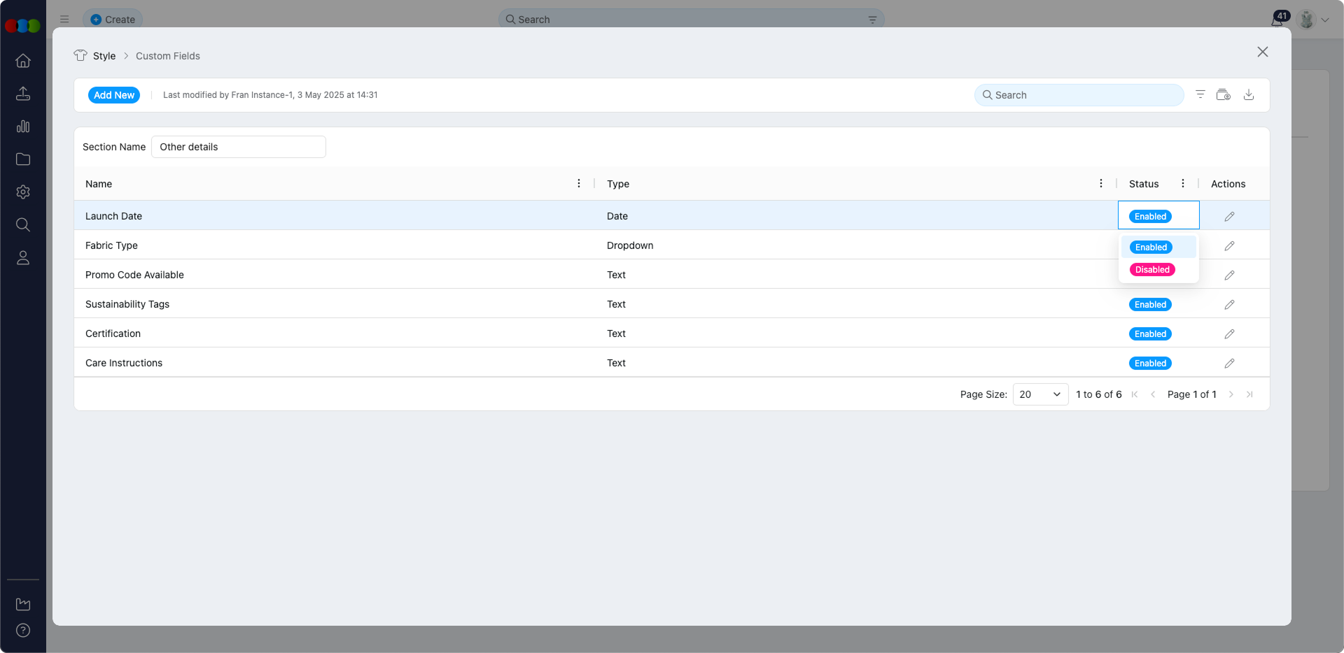 Disable Custom Field