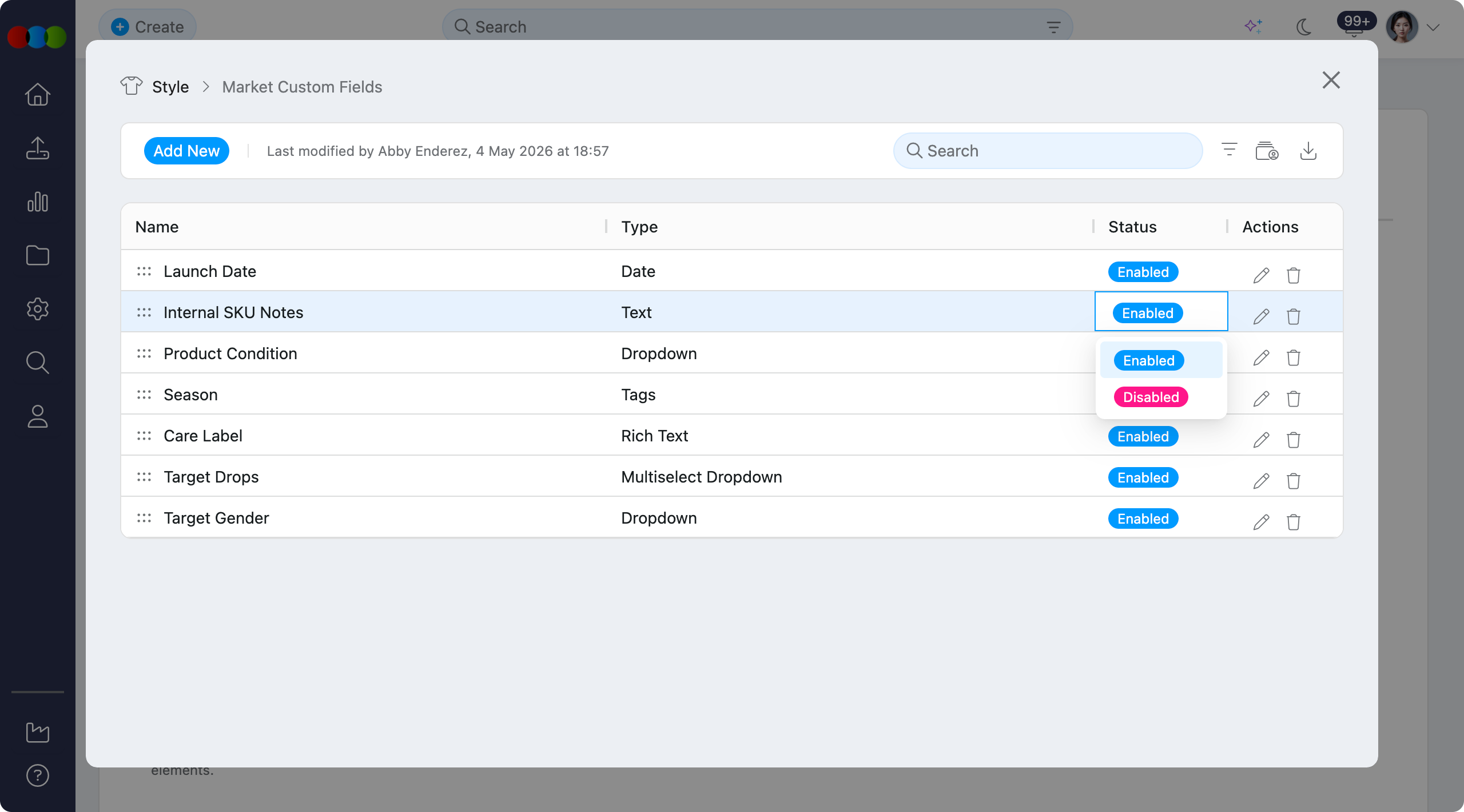 Disable Custom Field