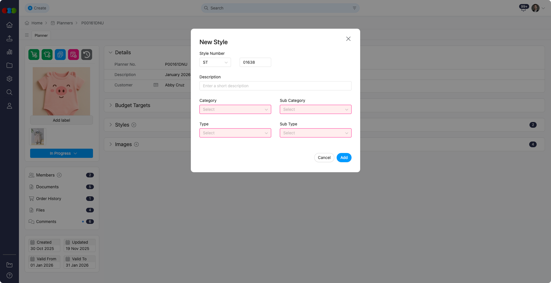 Create Style from Planner