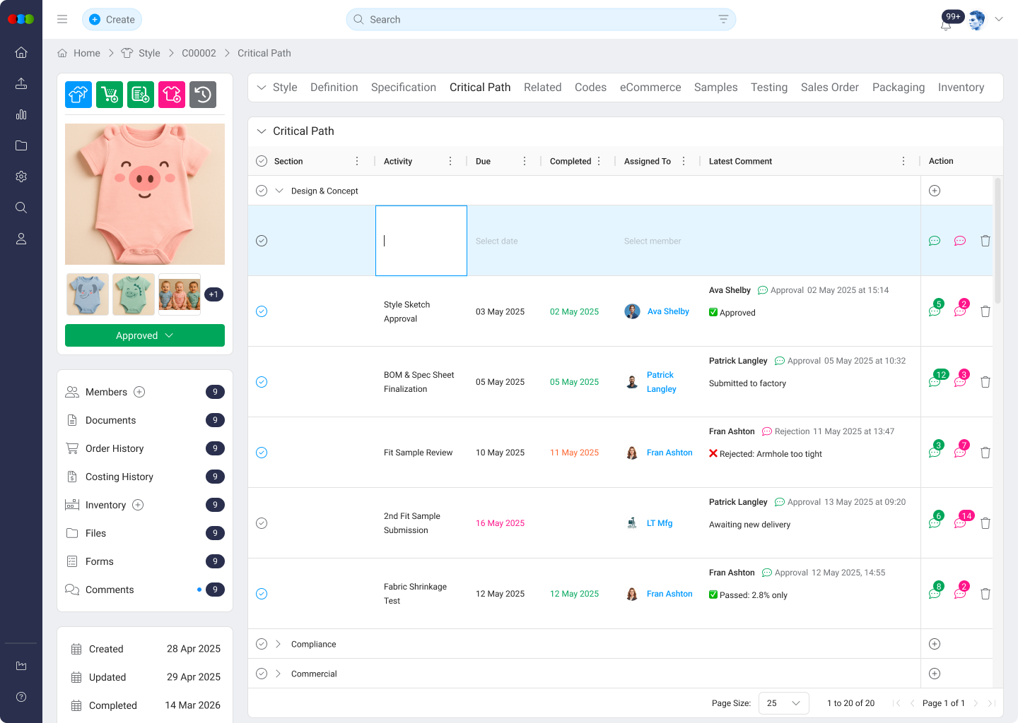 Style Add Critical Path