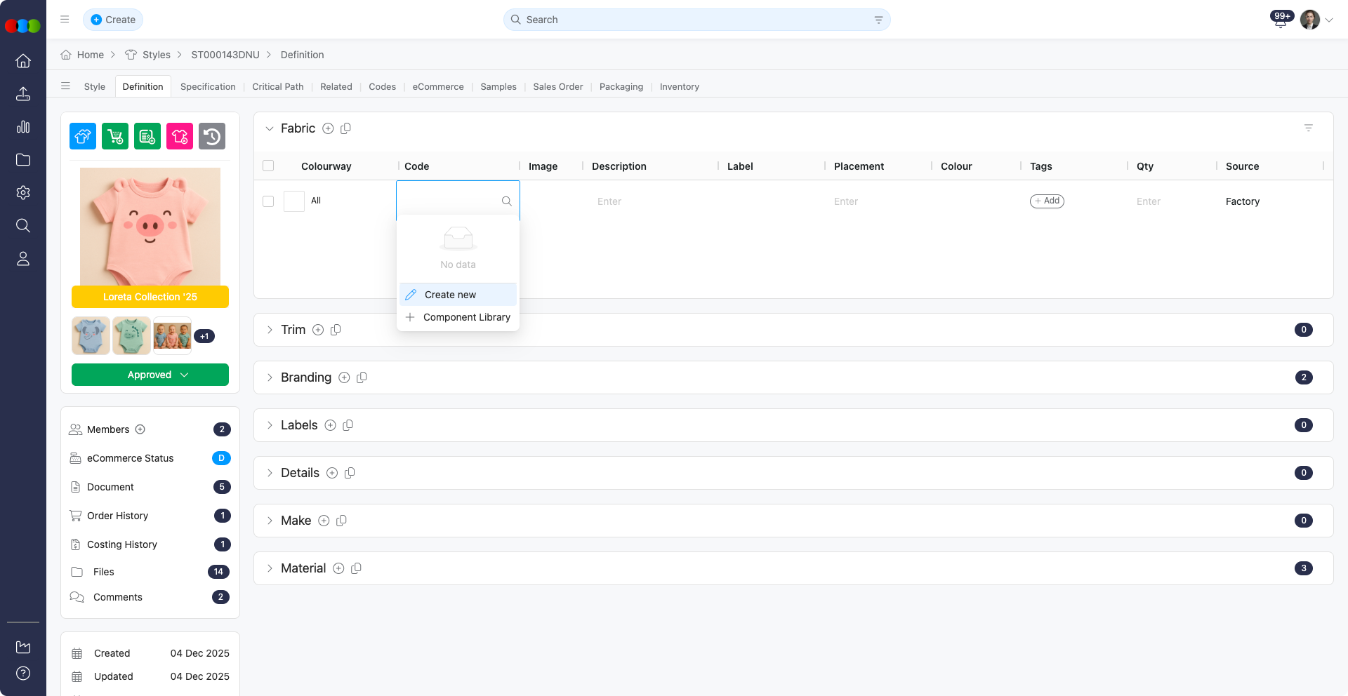 Add style definition