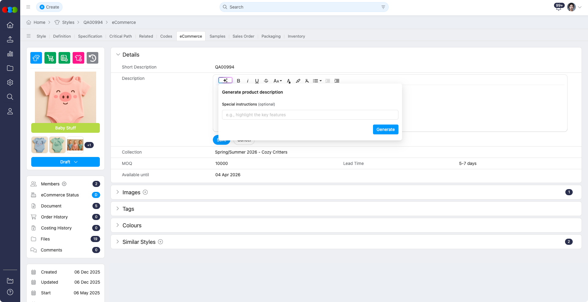 eCommerce AI-Generated Desciption