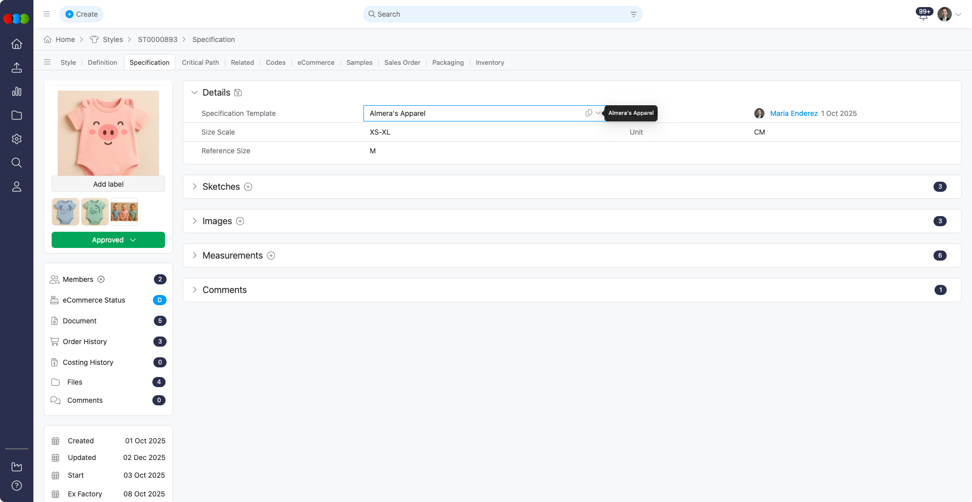 Specification > Details