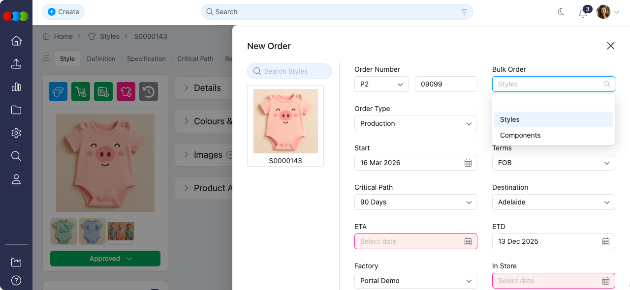 Order Create Bulk Order