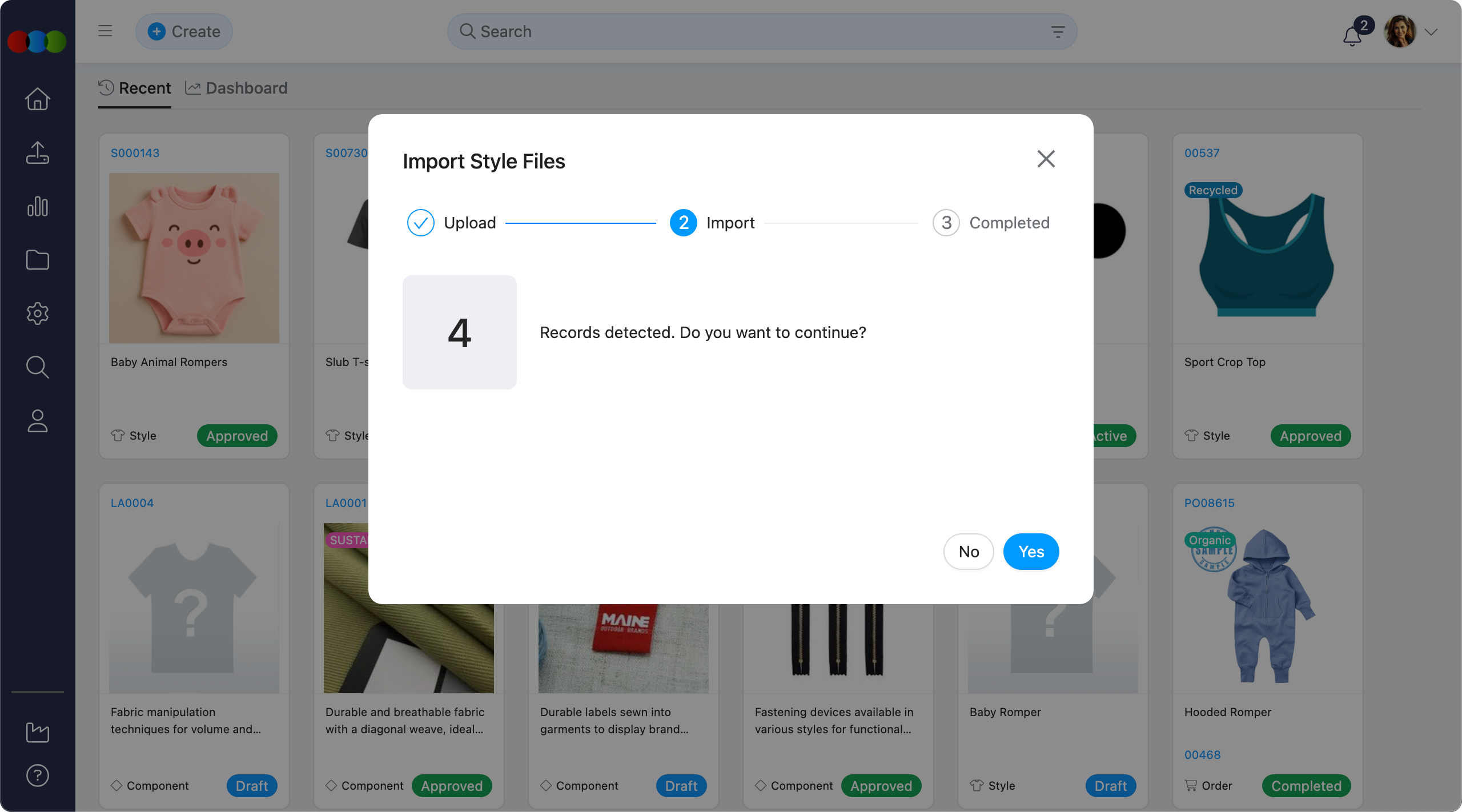 Import Style Files Preview