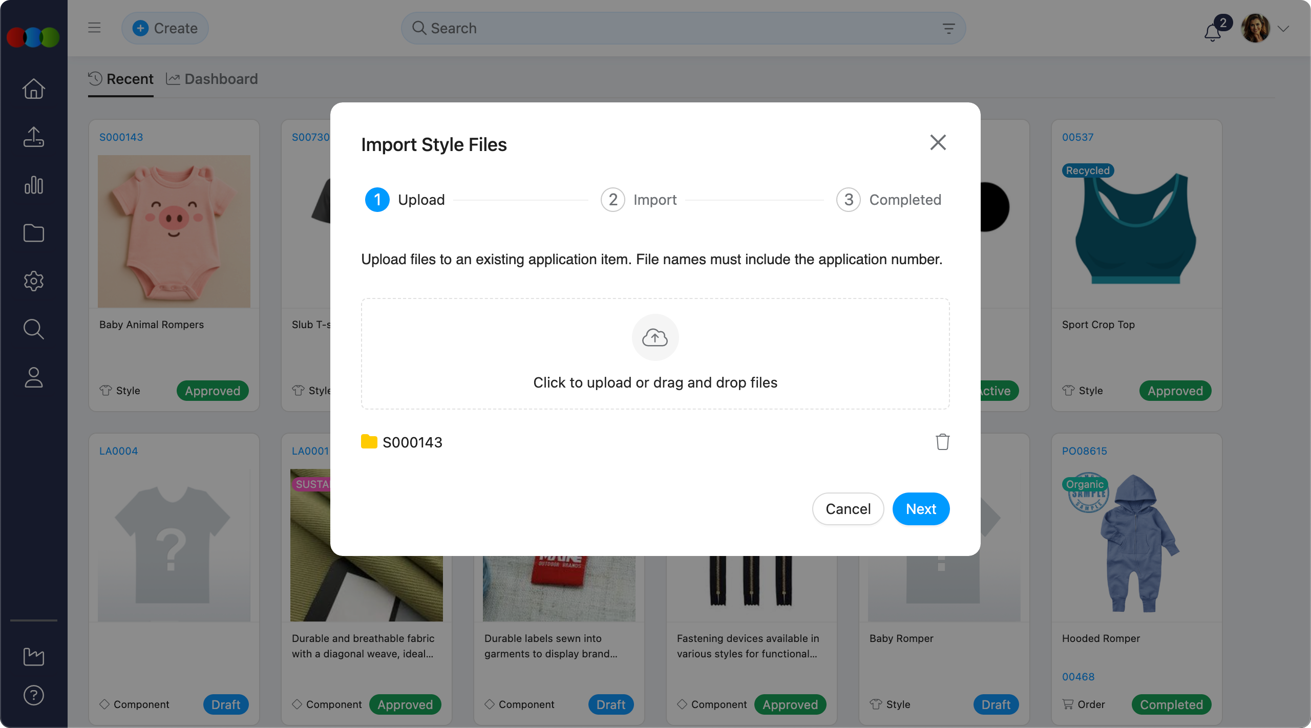 Import Style Files Upload