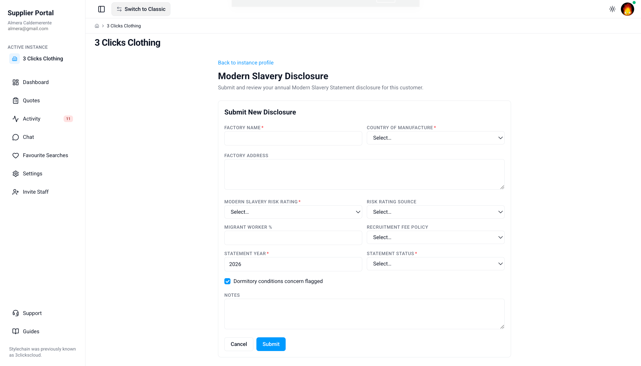 Modern Slavery Disclosure