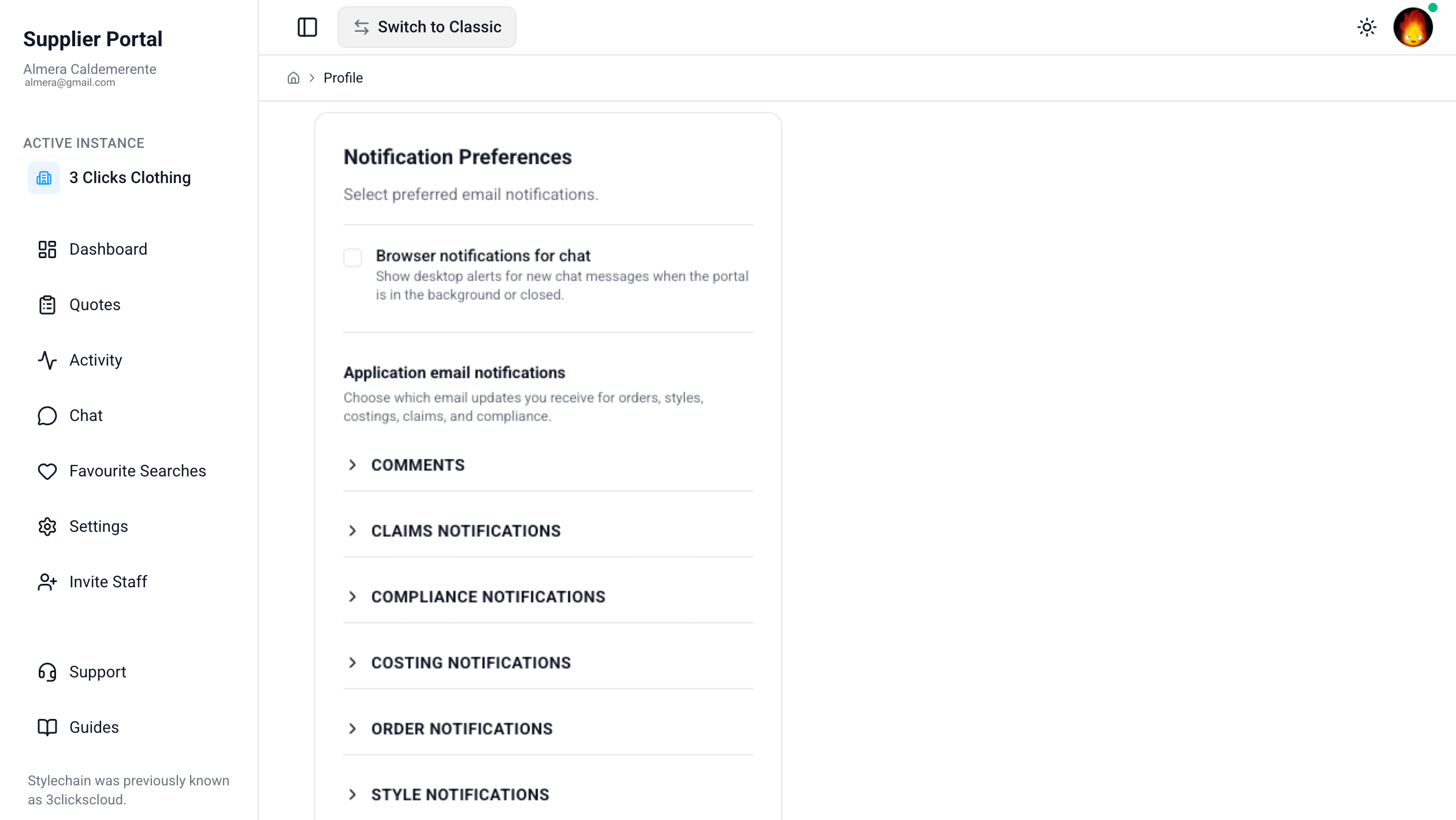 Notification Preferences